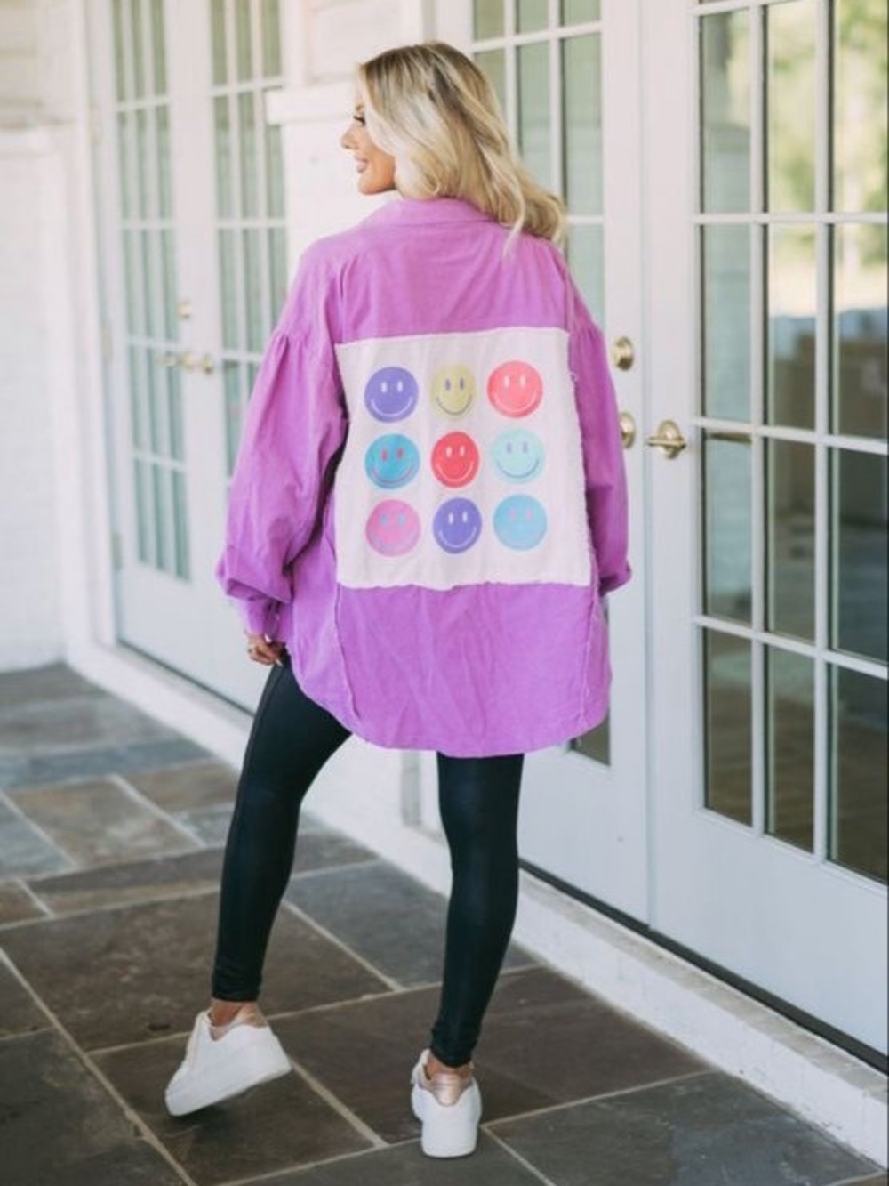 Smiley face shacket - NWOT